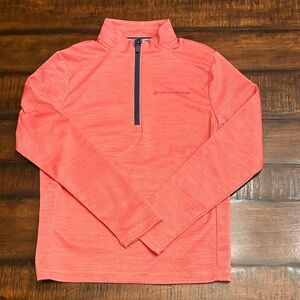 Vineyard Vines Bots Coral performance Quarter Zip Top size Medium